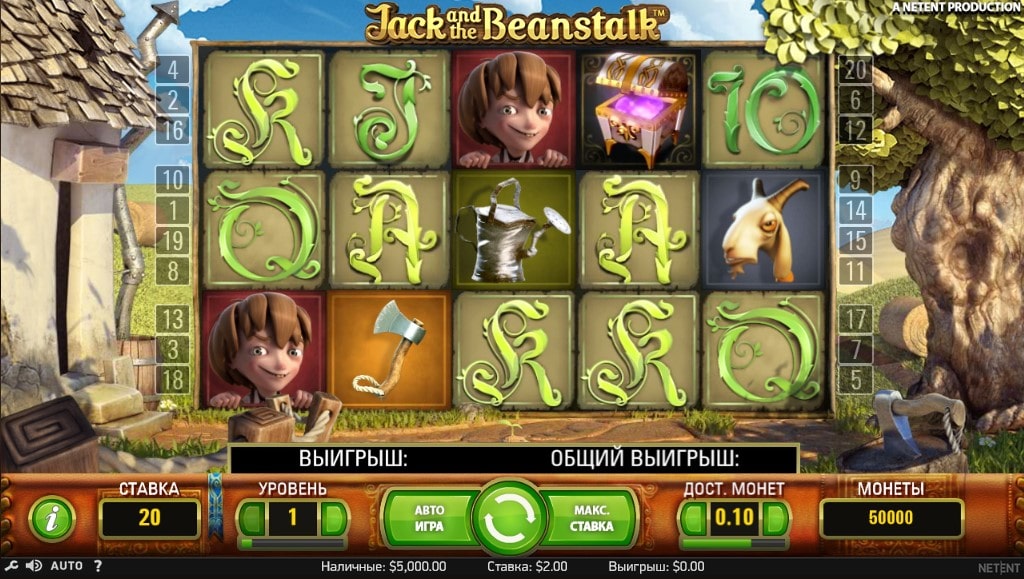 Характеристики игры Jack and the Beanstalk